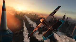 Най -добрите полети Sims - Три самолета за каскади се състезават над градски пейзаж в екипажа 2