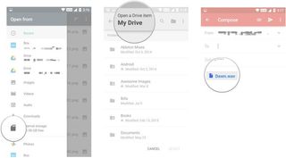 Gmail attach Drive documents Android