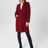 Hobbs Tilda Longline Wool Coat, Rhubarb Red, Was £299, Now £183 at John Lewis