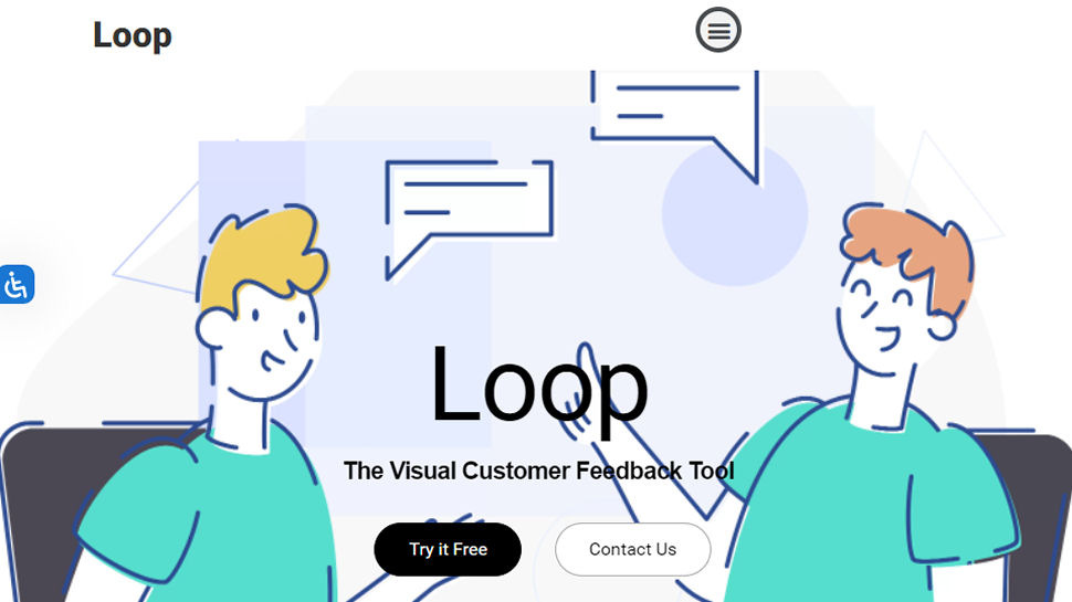 Tangkapan layar situs web loop
