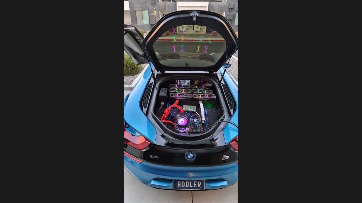 BMW i8 Mining Rig
