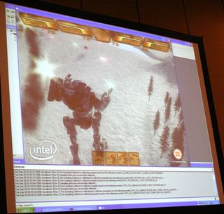 Ice Storm Fighters running inside of Intel's vTune thread analyzer. The program shows what threads are taking up the most time and helps developers optimize their game code.