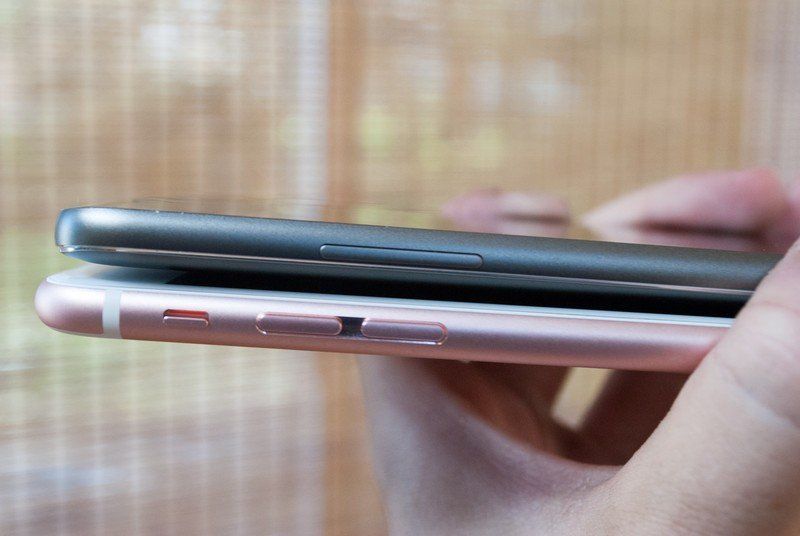 Left side of the phones
