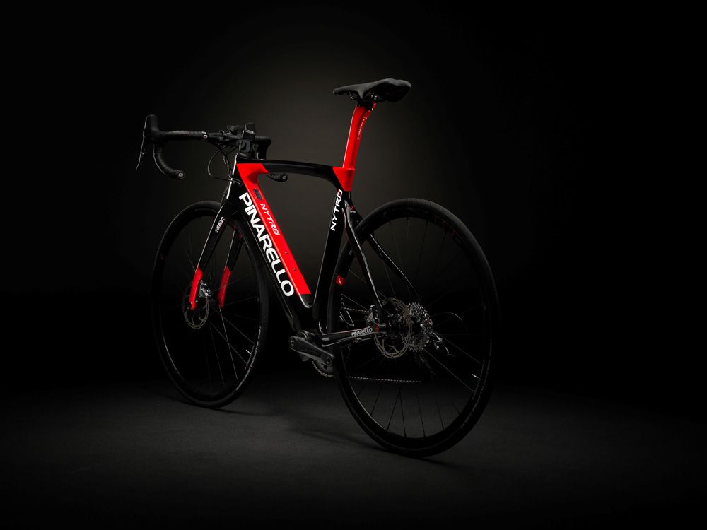 A rear view of the Pinarello Nytro e-bike