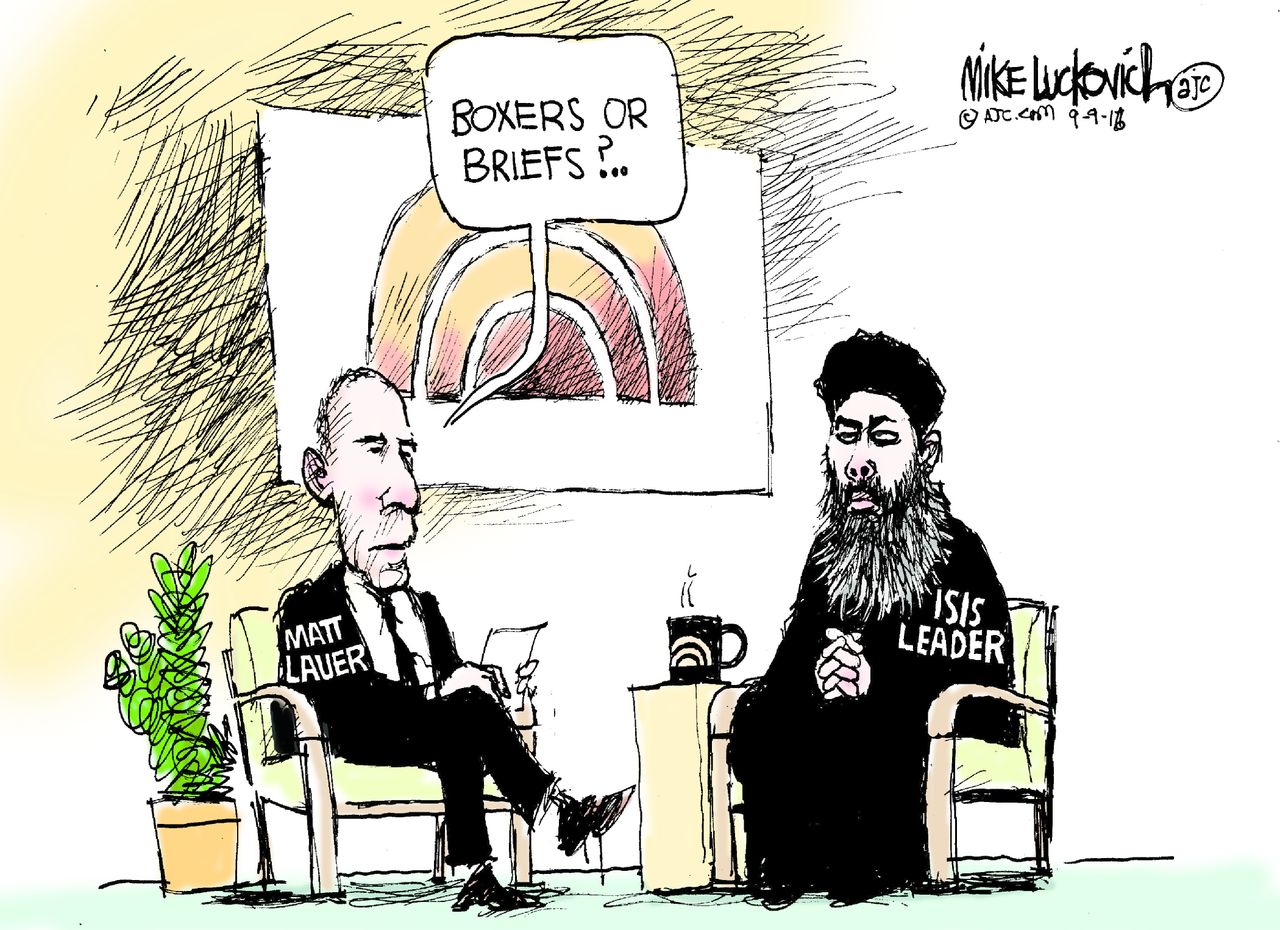 Editorial cartoon World ISIS leader interview