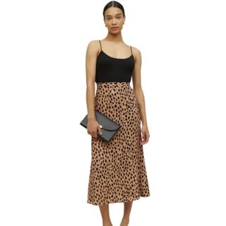 Reformation leopard maxi skirt