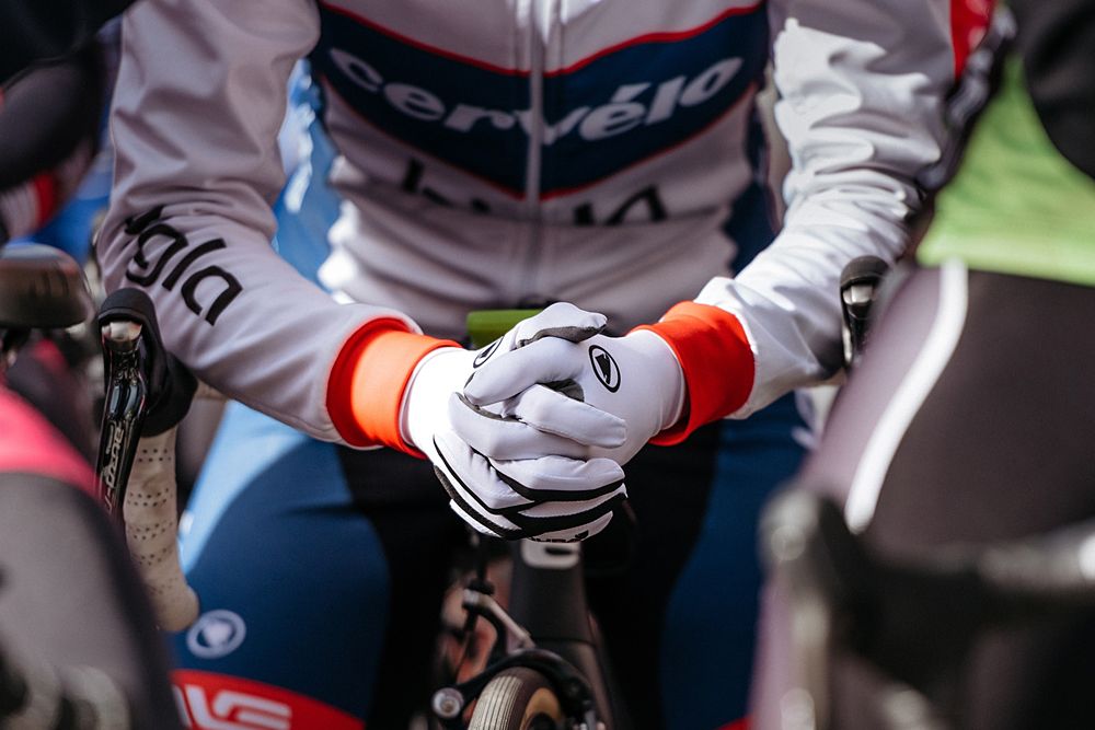 Nicole Hanselmann collects her thoughts before the start is given in Ieper - Women's Gent Wevelgem 2016