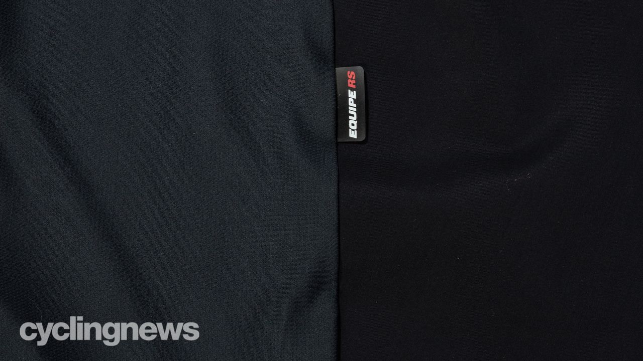 Assos Equipe RS Spring Fall Gilet detail of outside fabric panels