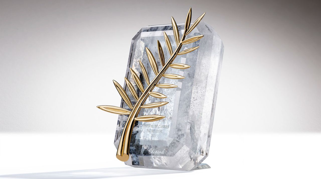 The Palme d&#039;Or award in rock crystal and gold