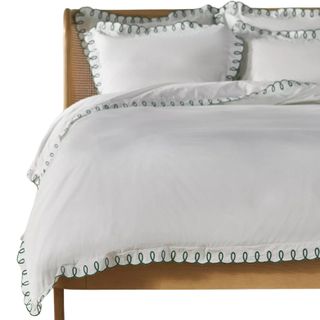 Maeve by Anthropologie Organic Cotton Looped Embroidered Duvet Cover