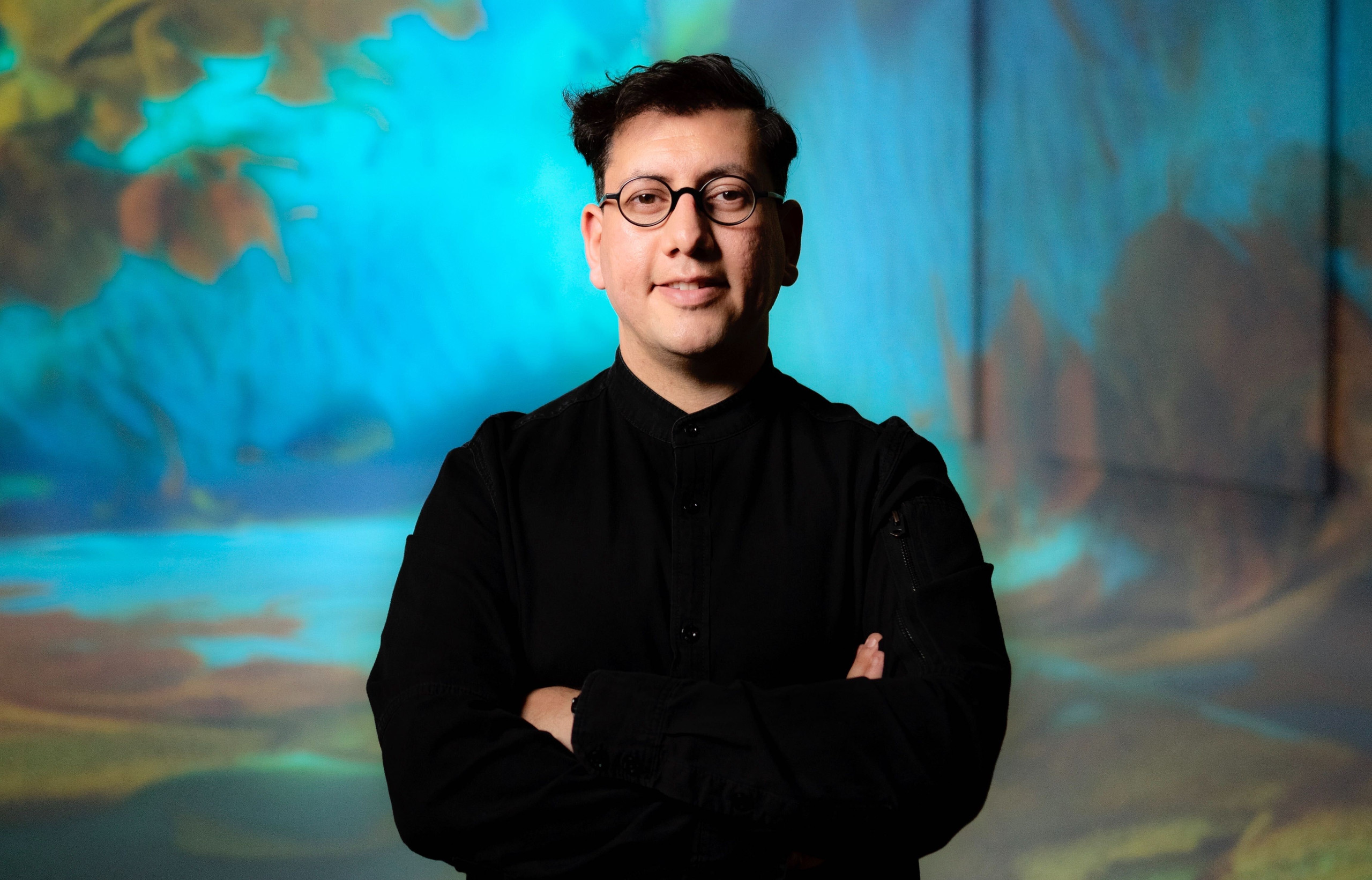 Refik Anadol, a portrait by his partner Efsun Erk&amp;#305;l&amp;#305;&amp;ccedil;