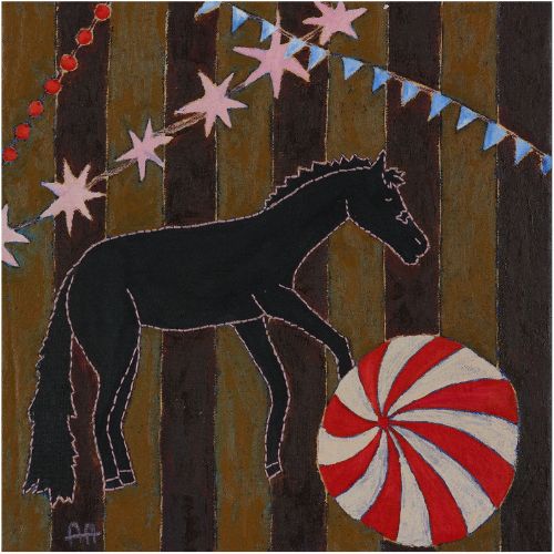 Maison Flaneur, Striped Horse Brown - Limited Fine Art Print