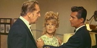 Vincent Price, Maria Rohm and George Nader in House of 1000 Dolls