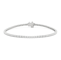 With Clarity Four Prong Lab Diamond Tennis Bracelet