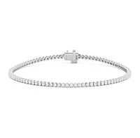 With Clarity Four Prong Lab Diamond Tennis Bracelet
