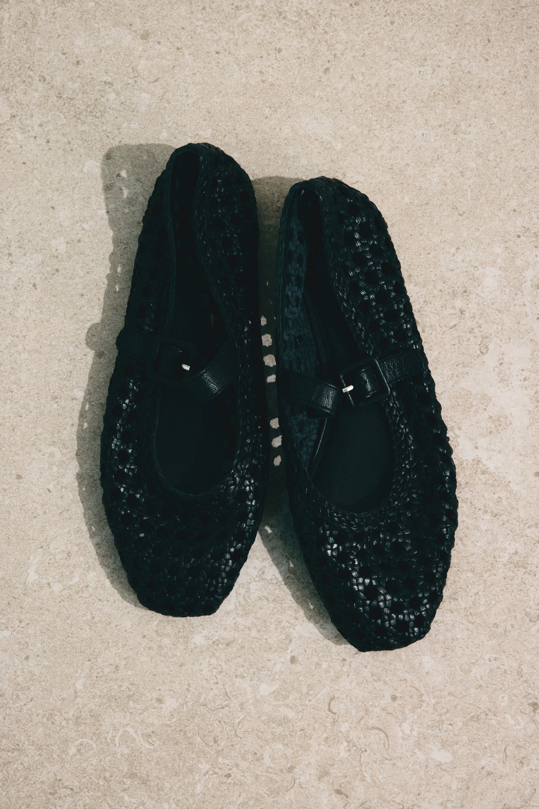 Leather Mary Jane Ballet Pumps