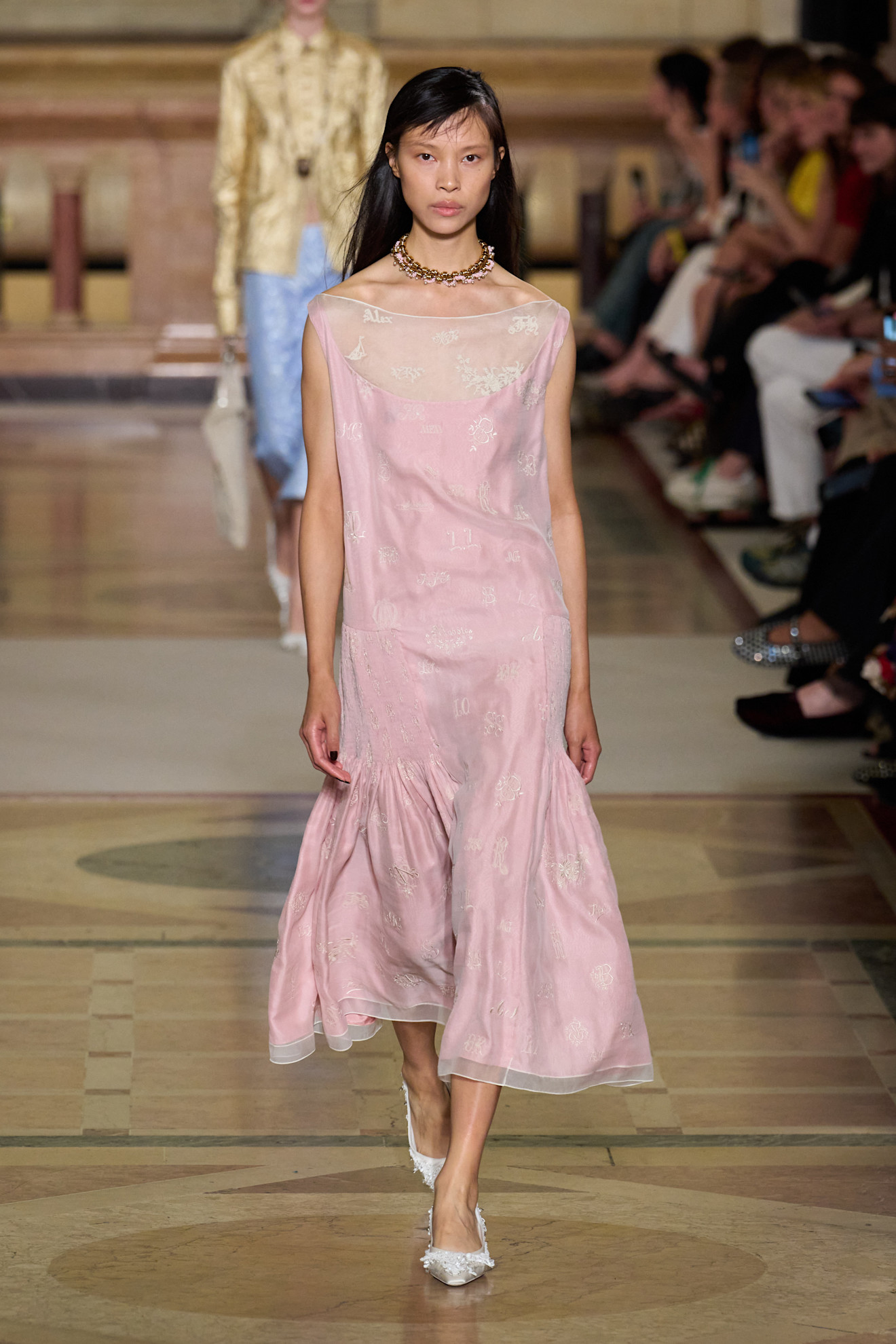 Silky blush pink dress