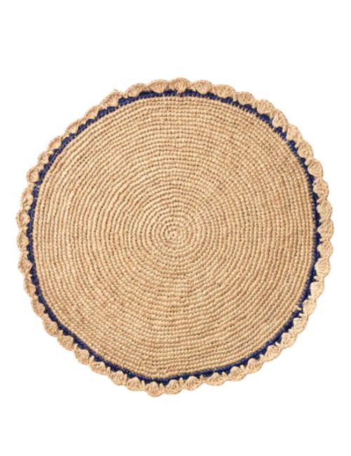 Aura Blue Edge Natural Placemat