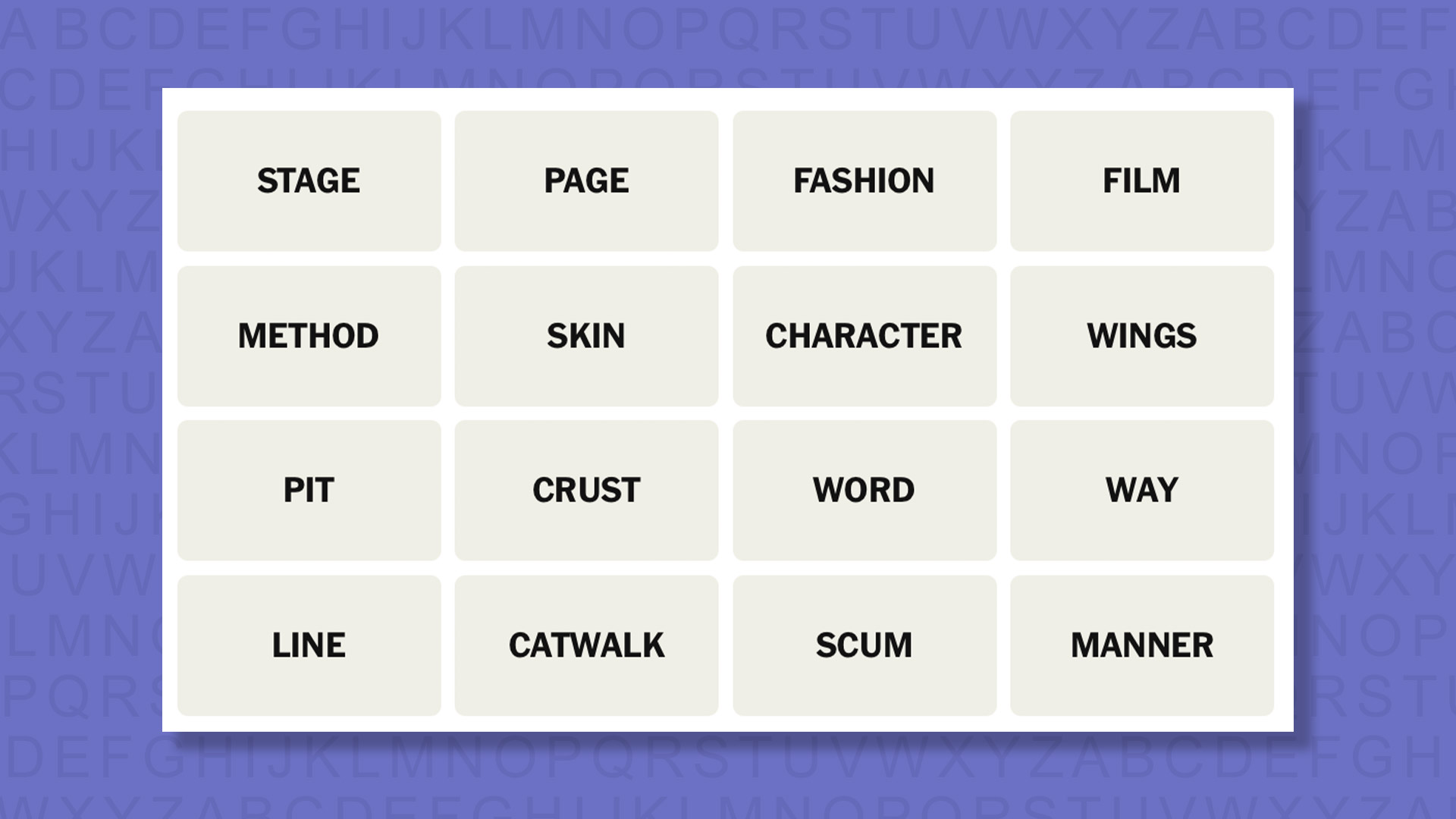 NYT Connections hints for game 1095 on a purple background