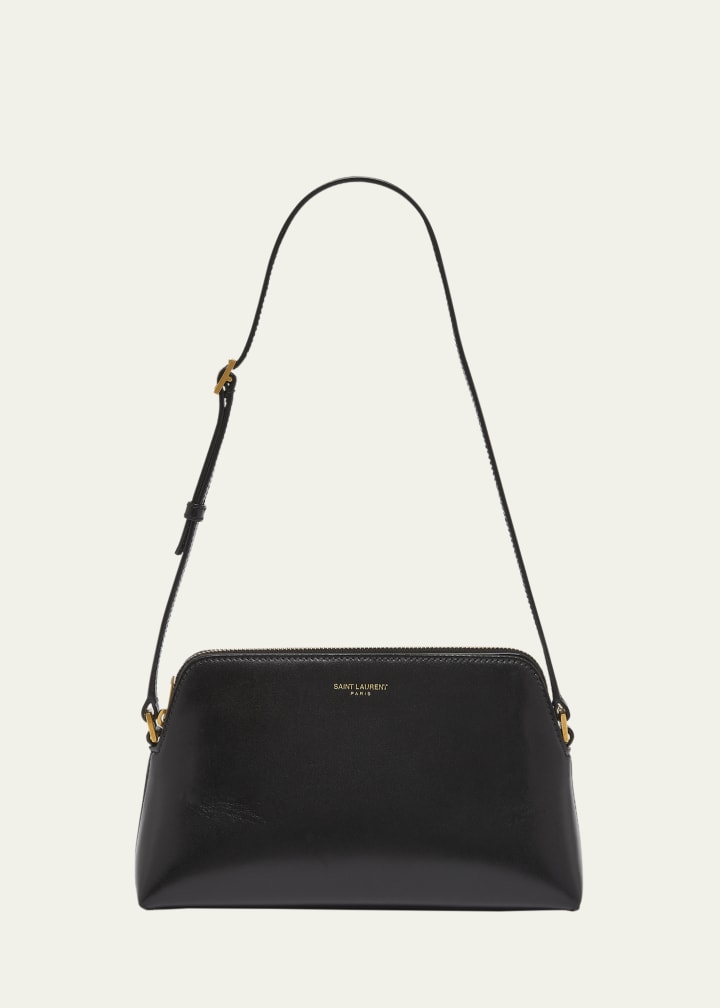 Mini Pouch on Strap Shoulder Bag in Leather