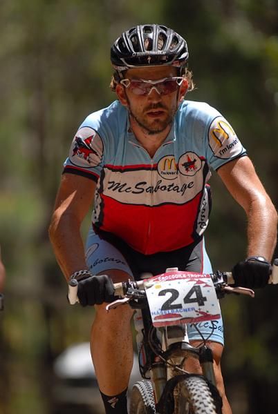 Rene Haselbacher launched an early attack.