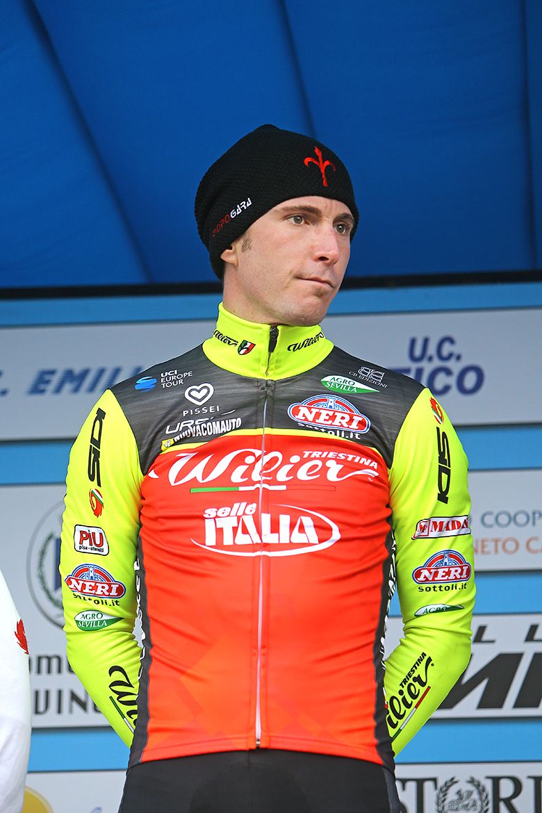Manuel Belletti after a second-place performance at the G.P. Costa degli Etruschi