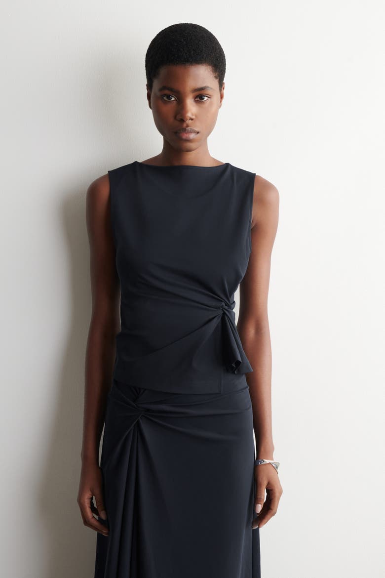 Twist-Detail Jersey Top