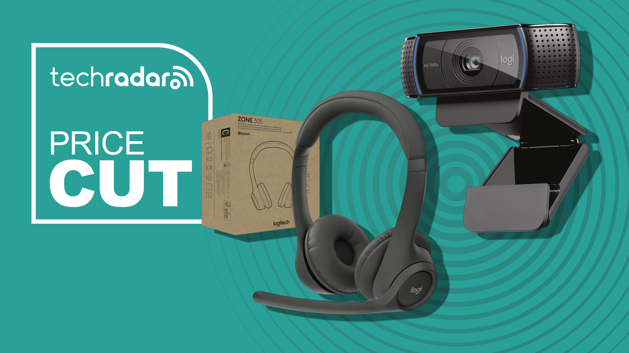 Logitech Zone 305 Headset and C920x HD Pro PC Webcam