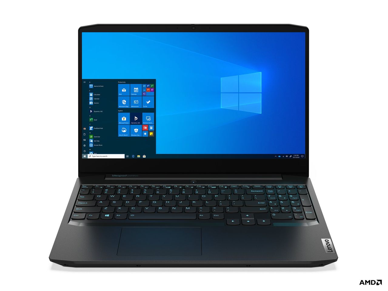 Lenovo Ideapad Gaming 3 15inch Amd Front Facing Black