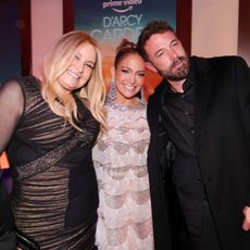 Jennifer Coolidge, Jennifer Lopez and Ben Affleck at the premiere of "Shotgun Wedding" held at TCL Chinese Theatre on January 18, 2023 in Los Angeles, California.