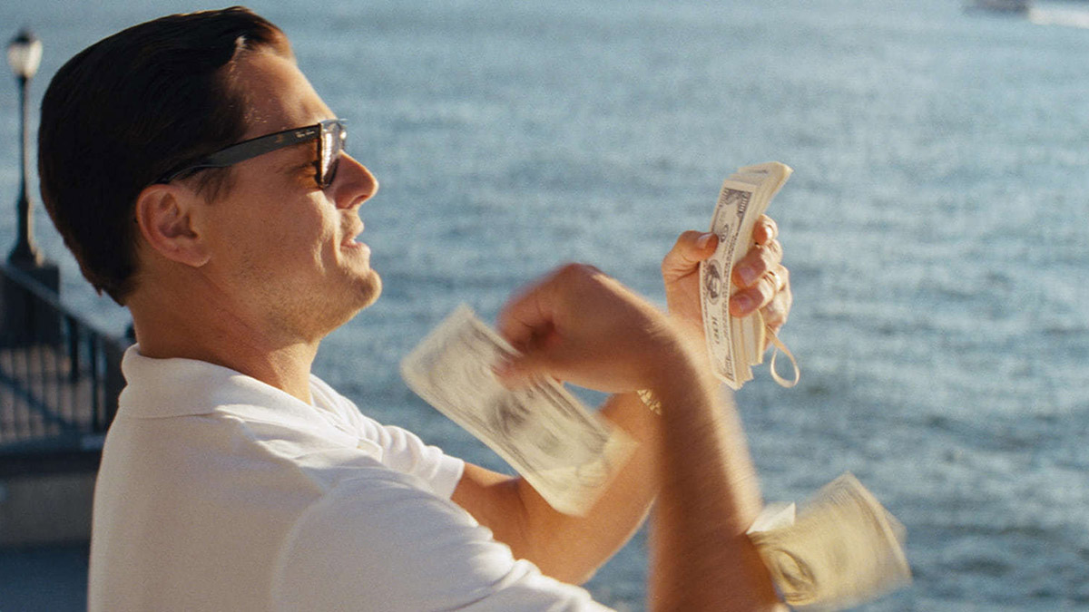 Leonardo DiCaprio in The Wolf of Wall Street