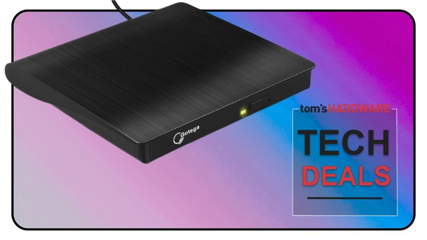 Tech Deals cover featuring an external USB-C CD/DVD drive 
