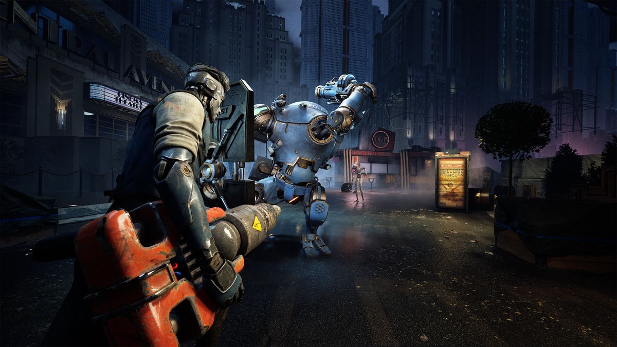 I'm unsure how much of a detective game Artificial Detective will be, but I enjoyed the bit in the trailer when your character attacks a robot with a massive drill