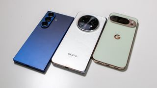 Samsung Galaxy Z Fold 7 with Oppo Find N5 and Pixel 10 Pro