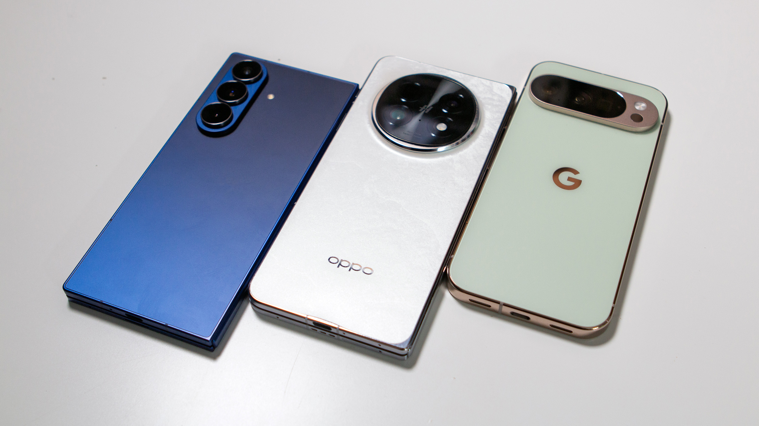 Samsung Galaxy Z Fold 7 with Oppo Find N5 and Pixel 10 Pro