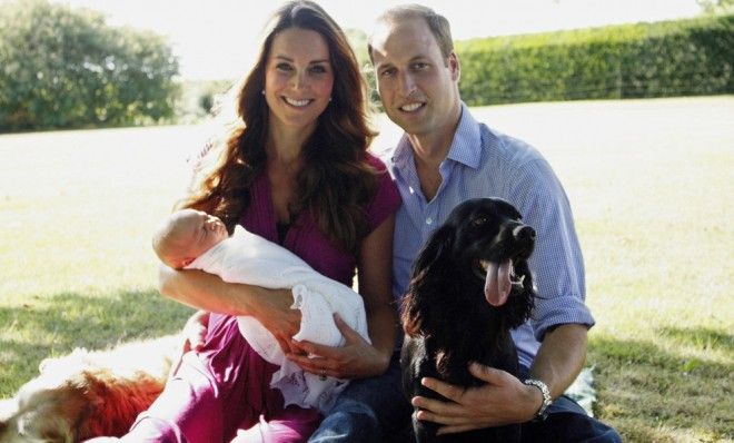 Kate, William, and Prince George.