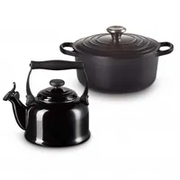 Le Creuset Signature Cast Iron Casserole Dish, 4.2L &amp; Stove-Top Kettle - was £375, now £296.25 at Amazon