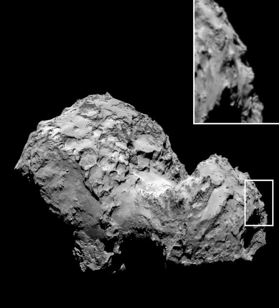 rosetta comet 67p photo of face