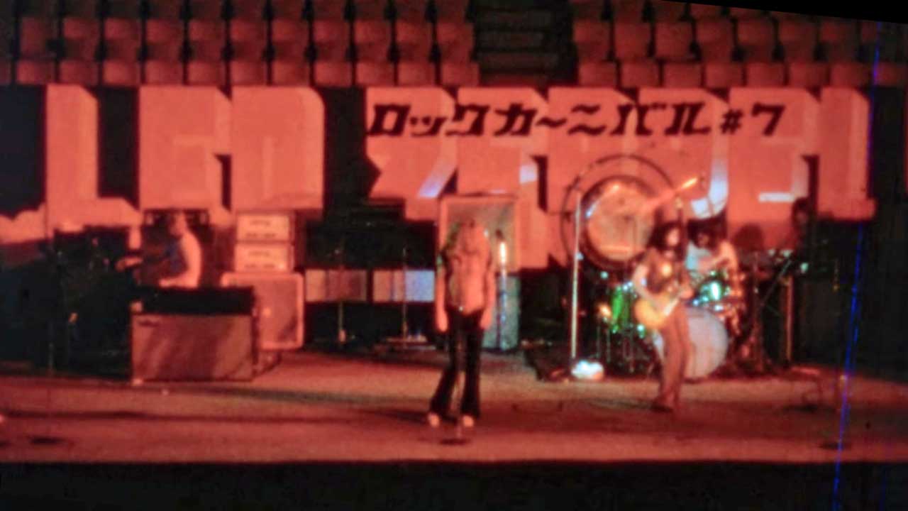 Led Zeppelin onstage in Tokyo