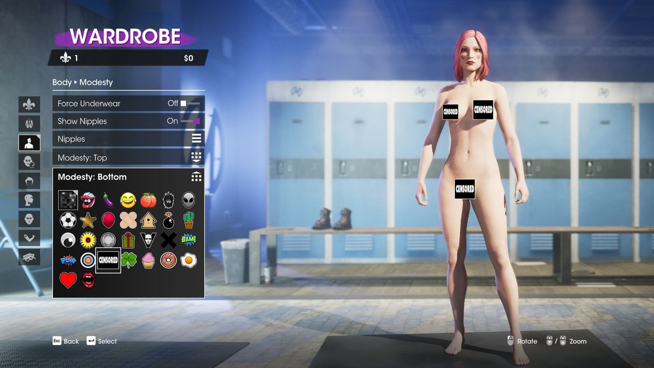 A variety of censor bars for the connoisseur.