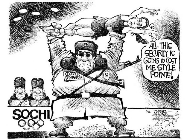 Editorial cartoon Sochi Olympics security