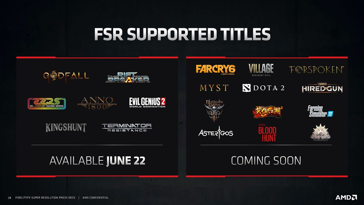 AMD FidelityFX Super Resolution slide deck