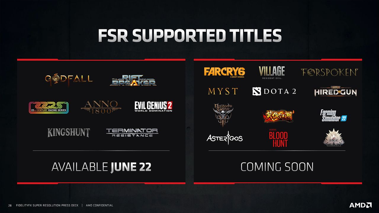 AMD FidelityFX Super Resolution slide deck