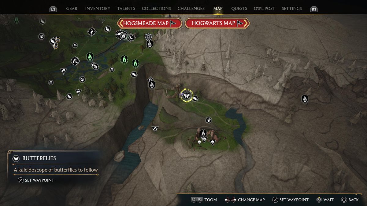 hogwarts legacy poidsear castle butterfly location