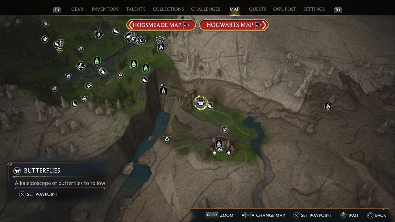 hogwarts legacy poidsear castle butterfly location