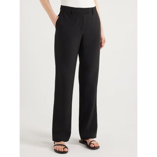 Scoop Ultimate Crepe Stovepipe Suit Pants With Straight Leg