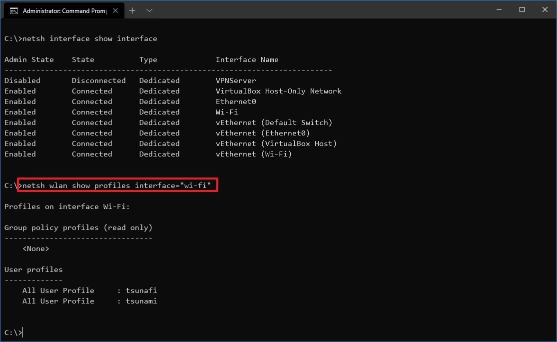 How to manage wireless networks with Command Prompt on Windows 10 ...
