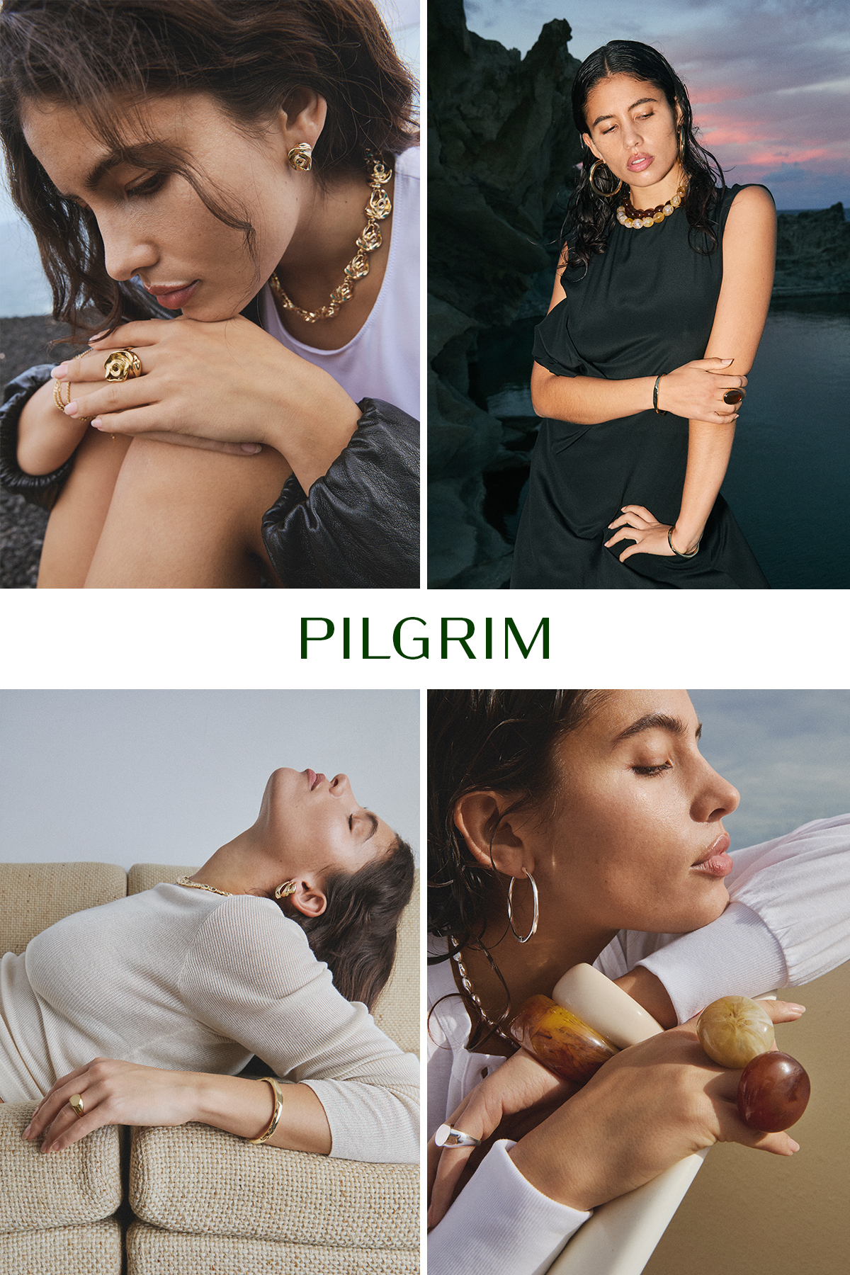 An image of cool girl jewellery brand Pilgrim.