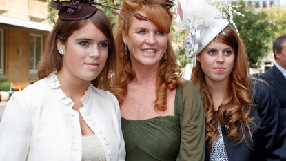 Princess Eugenie, Sarah Ferguson, Duchess of York and Princess Beatrice attend the wedding of Louis Buckworth and Chloe Delevingne at St Paul's Church, Knightsbridge on September 7, 2007 in London, England.