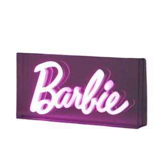 A neon sign that says 'Barbie'